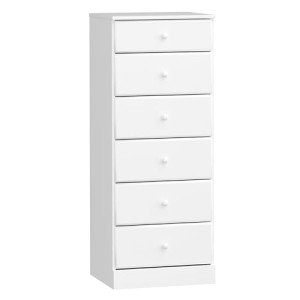 Prepac Astrid 6-Drawer White Bedroom Dresser