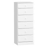 Prepac Astrid 6-Drawer White Bedroom Dresser