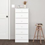 Prepac Astrid 6-Drawer White Bedroom Dresser