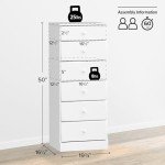 Prepac Astrid 6-Drawer White Bedroom Dresser