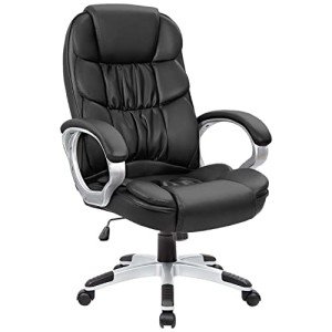 Ergonomic High Back Swivel Office Chair - Black