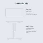 Flexispot Electric Height Adjustable Standing Desk - White