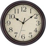 Foxtop Retro Silent Non-Ticking Round Clock