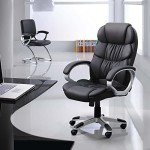 Ergonomic High Back Swivel Office Chair - Black