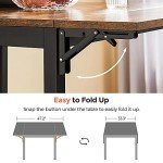 VASAGLE Drop Leaf Folding Dining Table for Small Spaces