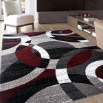 Abstract Circles Area Rug for High Traffic Spaces