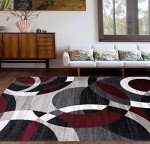 Abstract Circles Area Rug for High Traffic Spaces
