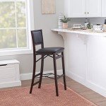 Keira Folding Bar Stool with Pad Back