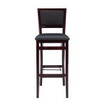 Keira Folding Bar Stool with Pad Back