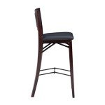 Keira Folding Bar Stool with Pad Back