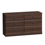 Astrid Espresso 6 Drawer Double Dresser