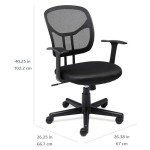 Amazon Basics Black Mesh Mid-Back Office Chair