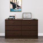 Astrid Espresso 6 Drawer Double Dresser