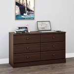 Astrid Espresso 6 Drawer Double Dresser