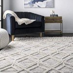 Light Grey Moroccan Tassel Area Rug - 8x11