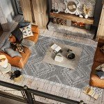 Amir Moroccan Geometric Area Rug – 8X10 Gray/Cream