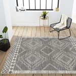 Amir Moroccan Geometric Area Rug – 8X10 Gray/Cream