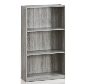Furinno 3-Tier Bookcase in French Oak Grey