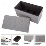 Large Folding Storage Bench Ottoman with Organizer