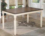 Whitesburg Cottage Dining Table for 6 - Brown & White