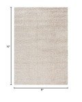 California Shag Area Rug - 8' x 10', Beige