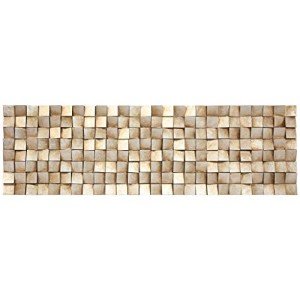 Textured Block 3D Wood Wall Art - Gold Leaf