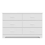 Storkcraft White Rectangular 6-Drawer Dresser
