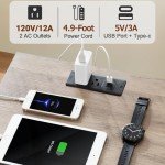 Stylish Nightstand Set with USB Charging Ports