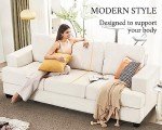 Beige Deep Seat Modern 3-Seater Sofa