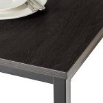 Zinus Espresso Dining Table Set with Two Benches