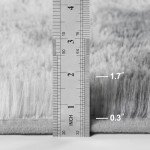 Deerhoo Plush Area Rug - Batik Design, Light Grey