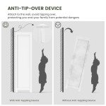 Iwell White Storage Cabinet with 2 Doors & Shelves