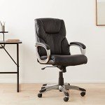 High-Back Executive Swivel Office Chair - Black