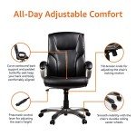 High-Back Executive Swivel Office Chair - Black
