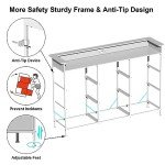 Stylish White LED Dresser with 9 Drawers