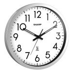 Modern 12" Silver Wall Clock - Easy to Read