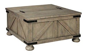 Aldwin Farmhouse Lift Top Coffee Table - Grayish Brown