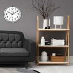 Modern 12" Silver Wall Clock - Easy to Read
