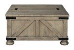 Aldwin Farmhouse Lift Top Coffee Table - Grayish Brown