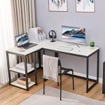 SINPAID 40-Inch Sturdy Computer Desk with Shelves