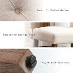 Set of 6 Tufted Accent Dining Chairs - Dark Beige