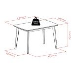 Winsome Shaye Walnut Dining Table - 47.2" x 29.5