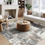 Soft and Washable 5x7 Area Rug for Living Room