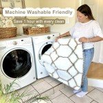 Boho Chic Fluffy Area Rug, 5x8, Neutral