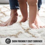 Boho Chic Fluffy Area Rug, 5x8, Neutral