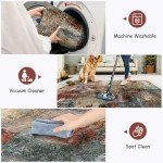Lahome Modern Abstract Washable Area Rug - 9x12