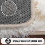 Boho Chic Fluffy Area Rug, 5x8, Neutral