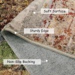 Lahome Modern Abstract Washable Area Rug - 9x12