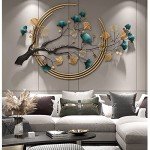 Large 3D Ginkgo Leaf Metal Wall Art Decor