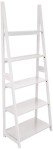 5-Tier White Ladder Bookshelf Organizer